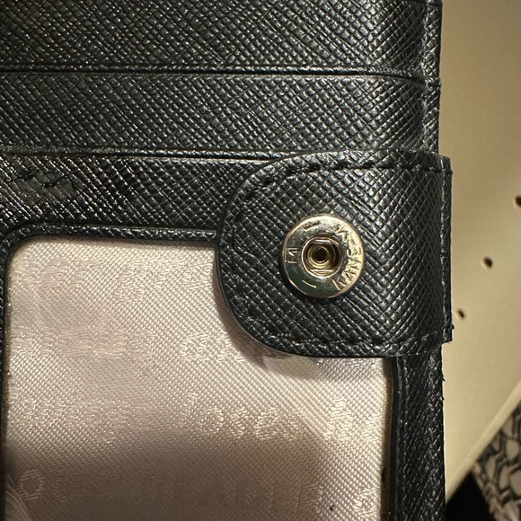 Kate Spade Stacy Cameron Street Jardin Slim Bifold Black Multi Floral Wallet EUC - Picture 9 of 13